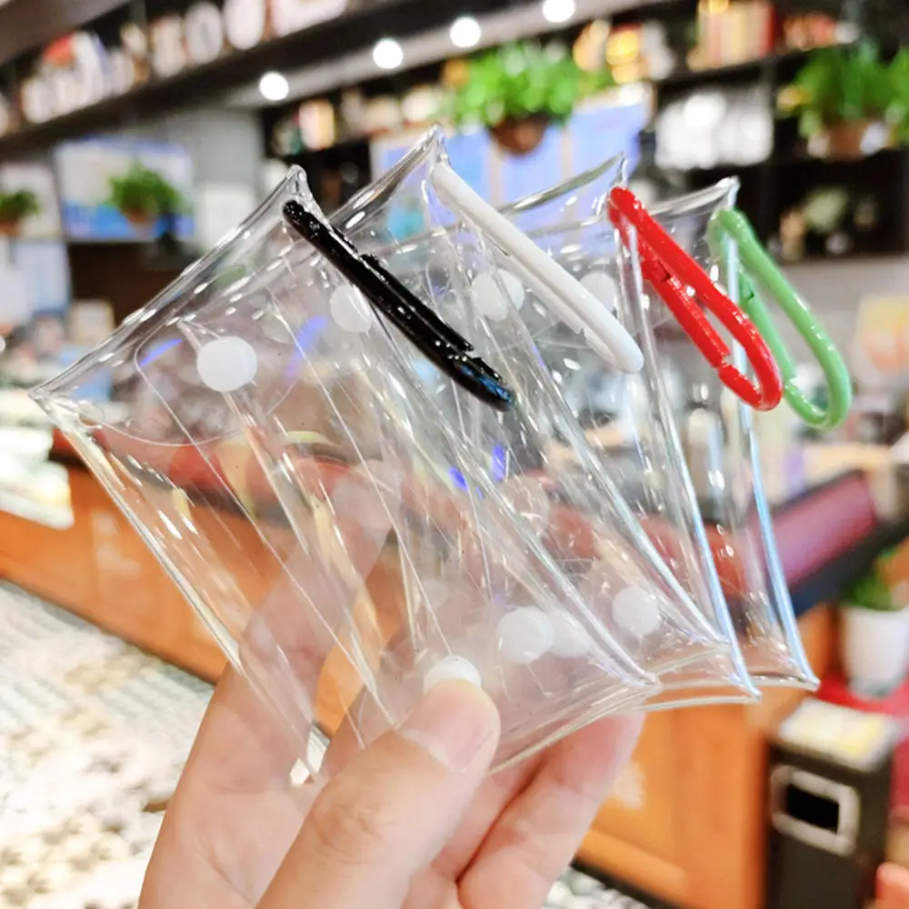 Simple Transparent Coin Purse Waterproof Pvc Mini Wallet Coin Pocket Bag Women Girls Multipurpose Storage Bag Cosmetic Bag
