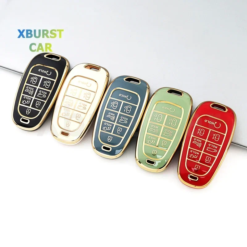 8 Buttons TPU Car Key Case Full Cover Shell for Hyundai Sonata Sel Ev 6 Ev 8 IONIQ 5 Nexo DN8 Fe Tucson Sonata Staria NX4 Ioniq