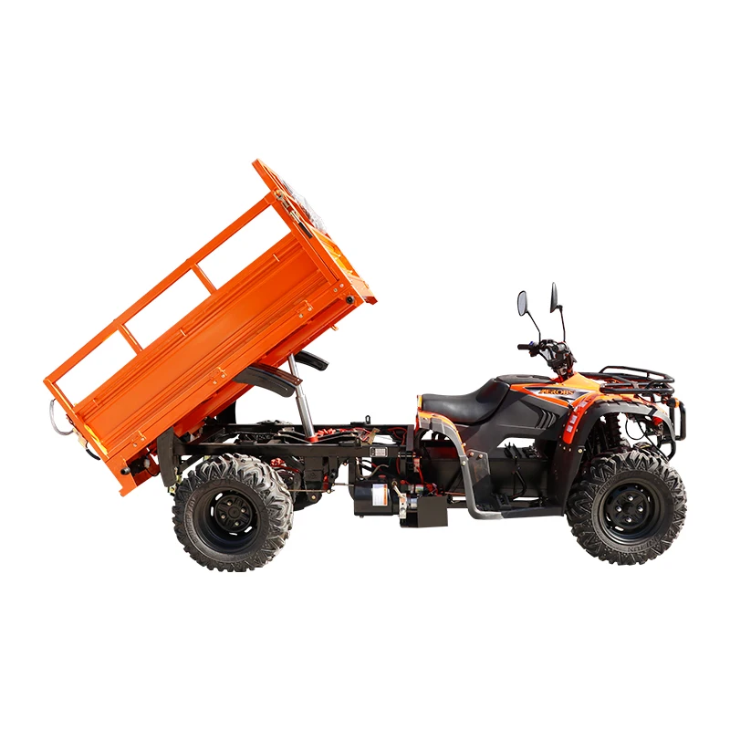 4X4 2-Wheel Drive ATV with Trailer 72V Off-Road Farm Cargo Motorcycle for Agriculture Use