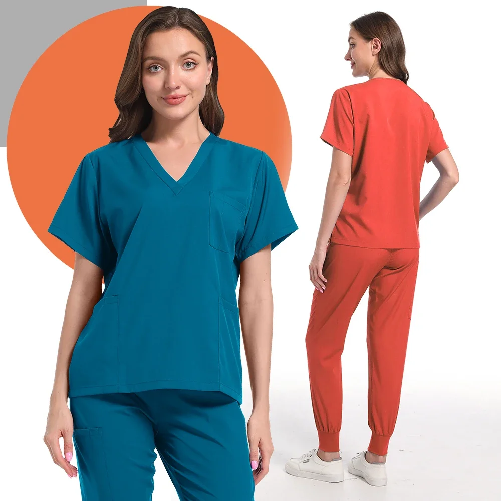 Classic new Nurse dress set Male and Female  Accessories Medical uniform Surgical Dental clinical top pants Lab workclothes