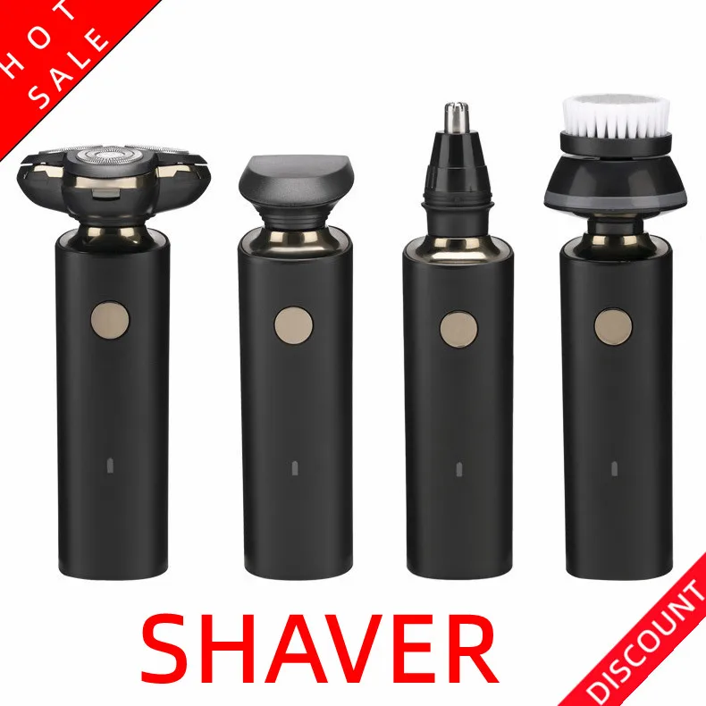 

Electric multi-function 4 IN 1 shaver portable usb rechargeable three-head full-body wash beard knife