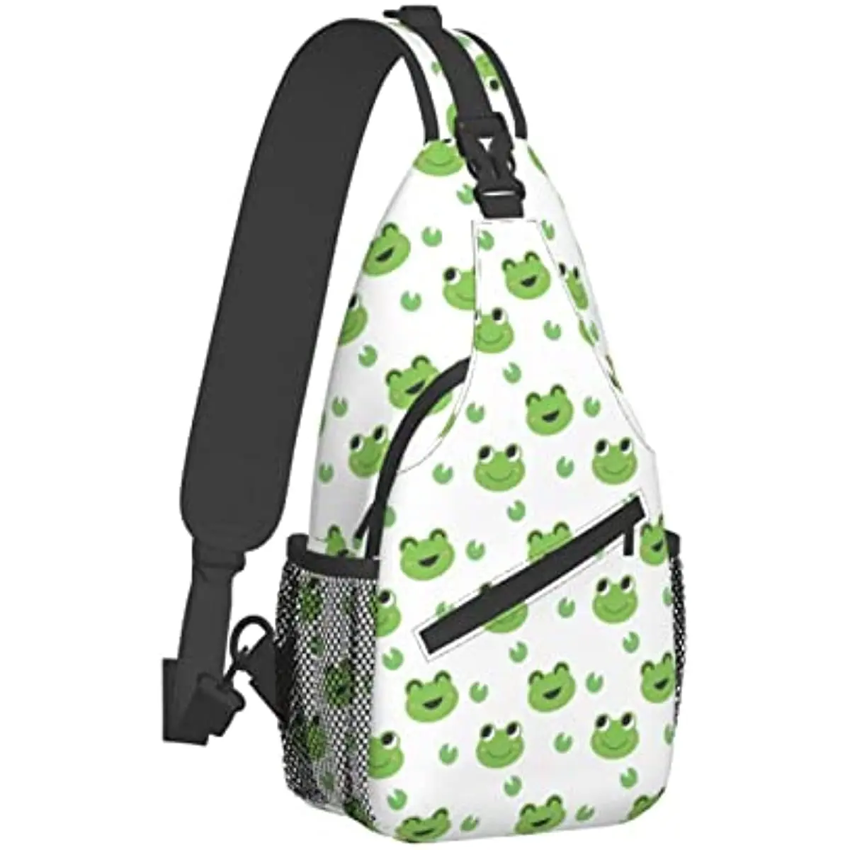 Cute Frogs Sling Bag for Women Men,Animal Print Crossbody Shoulder Bags Chest Bag Travel Hiking Daypack for Outdoor School