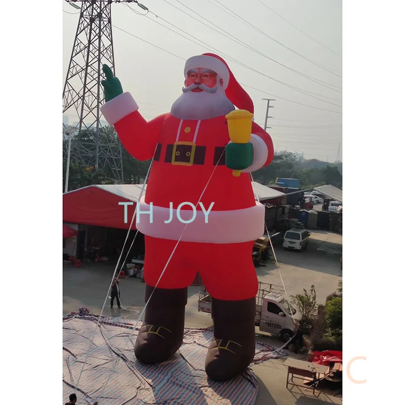 

fast air shipping, 12m 40ft tall giant inflatable santa claus, advertising christmas old man cartoon with white light