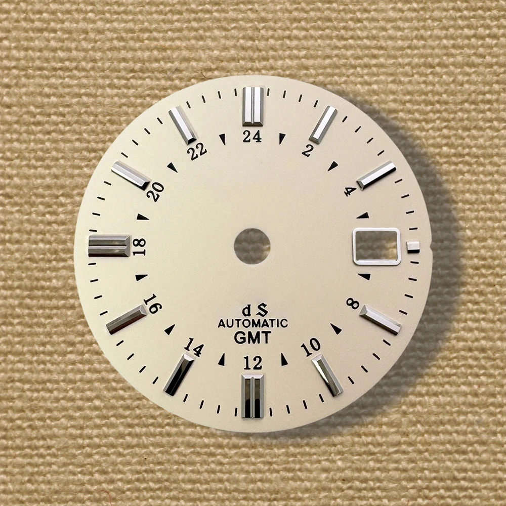 31mm GS Logo GMT Dial With Sun Pattern Grand S Dial Suitable For NH34/35/36 Movement High Quality Watch Accessories ﻿
