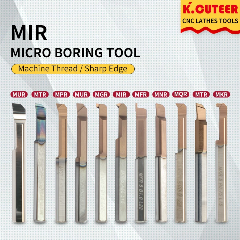 Small Bore Boring MIR Vibration Resistant Carbide Internal Thread Turning Tool Micro Alloy Turning Holder