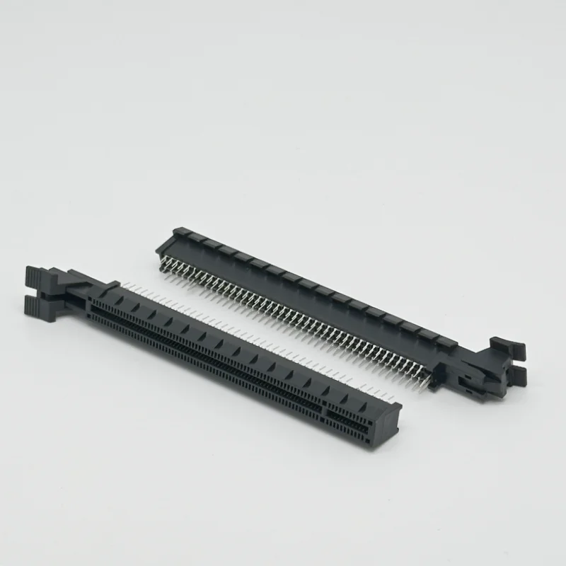 

3pcs 164p Lotes 164pin PCIe x16 Slot Socket Connector DIP Type Black 16X card slot fishtail buckle