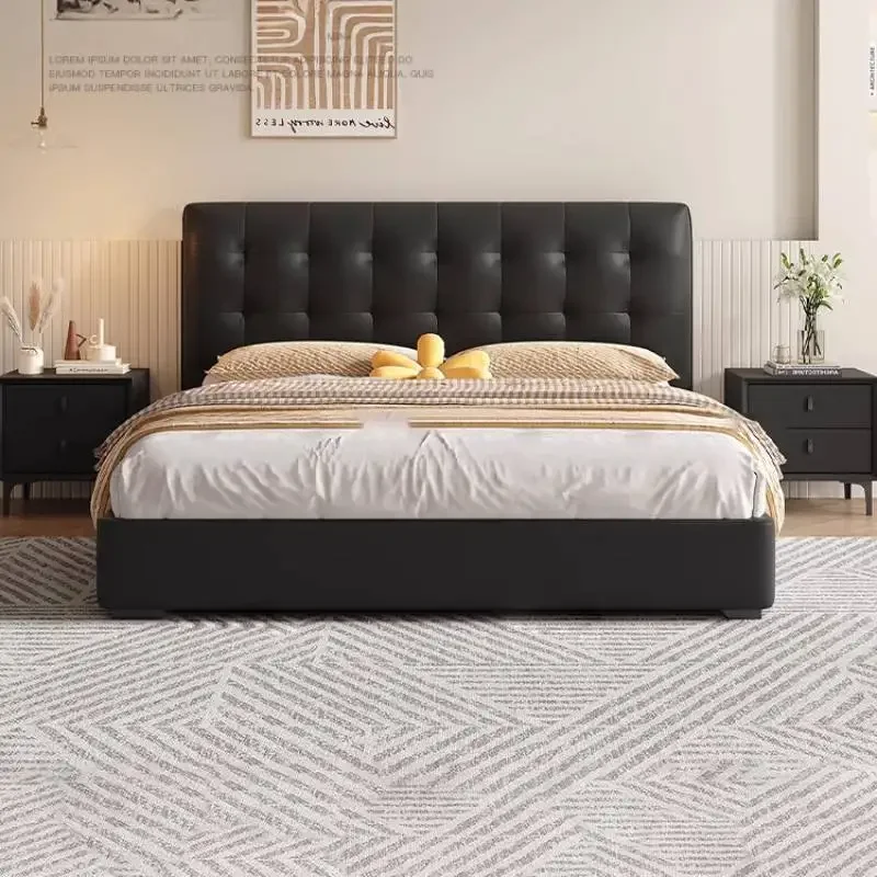 Cama Doble Moderna de Madera para Dormitorio, Elegante y Bonita, con Almacenamiento, Bases de Cama Queen, Twin, King, Muebles de Lujo para Dormitorio