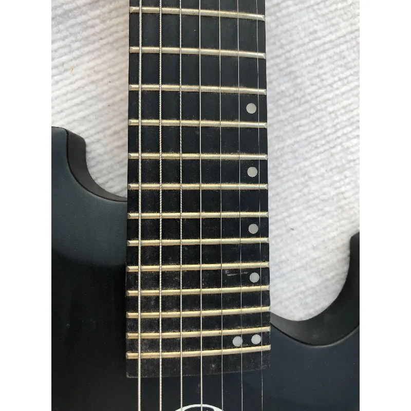 7-String Electric Guitar Black Mahogany 24-fret Headless Electric Guitar