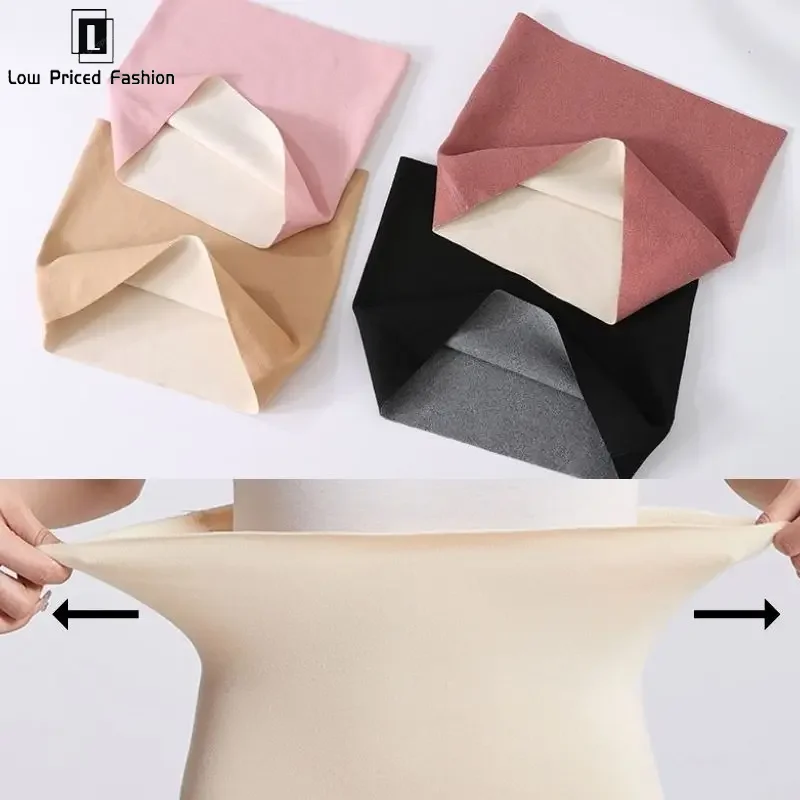 Winter Warm Waist Support For Women Solid Color Elastic Waist Belts Men Women Back Pressure Warmer Inner Wear Belly Protector