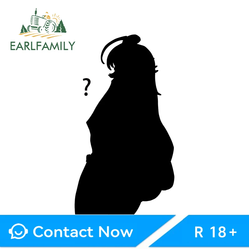 EARLFAMILY Red Hair Rias Gremory Car Decal DXD Anime Laptop Trunk Car Door Decal Sunscreen Vinyl Refrigerators Car Goods