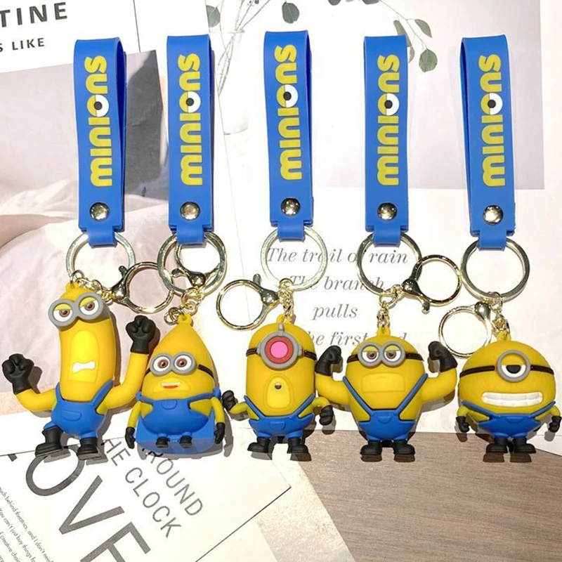 

Despicable Me Minion Kawaii Cartoon Key Chain Animation Figure Pendant Creative Car Pendant Children's Birthday Gift