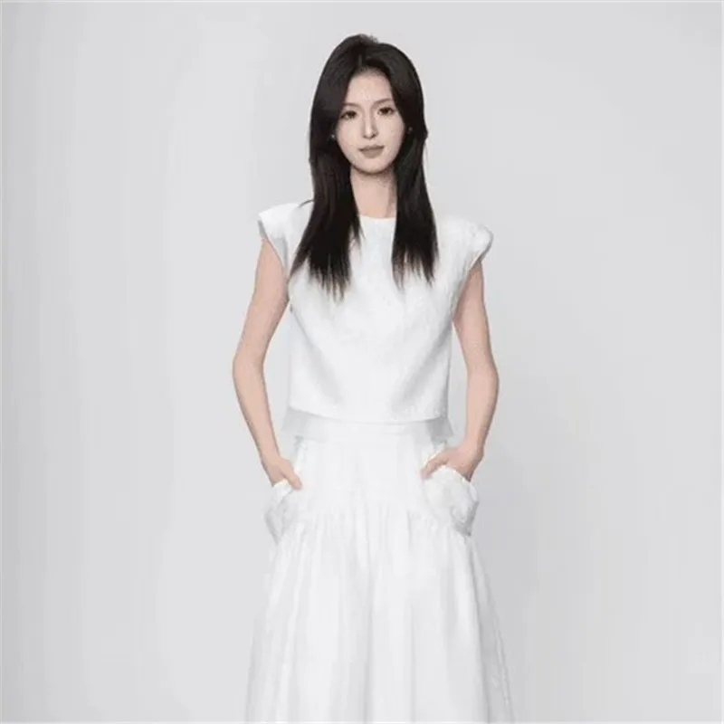 Solto redondo Ne Svel ort irt Top feminino verão umidade ng fibra de poliéster commute Sle cor pura 2025 Spr...