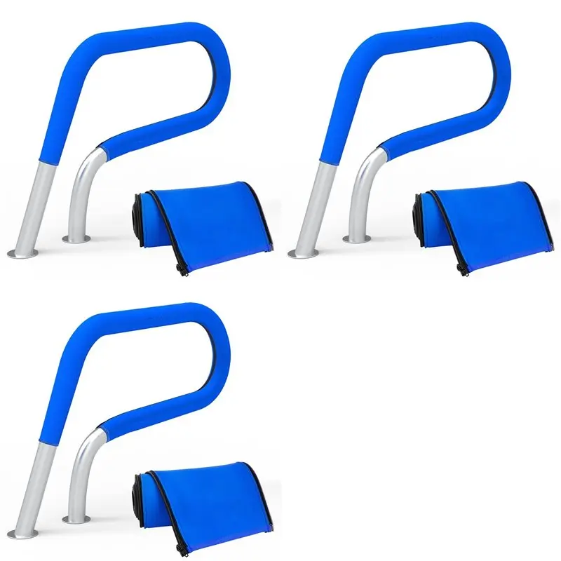 

【FLASH DEAL】3X Pool Railing Covers-4 Feet Zippered Swimming Pool Handrail Covers-Hand Grip Rail Slip Cover For Pool Ladder Handl