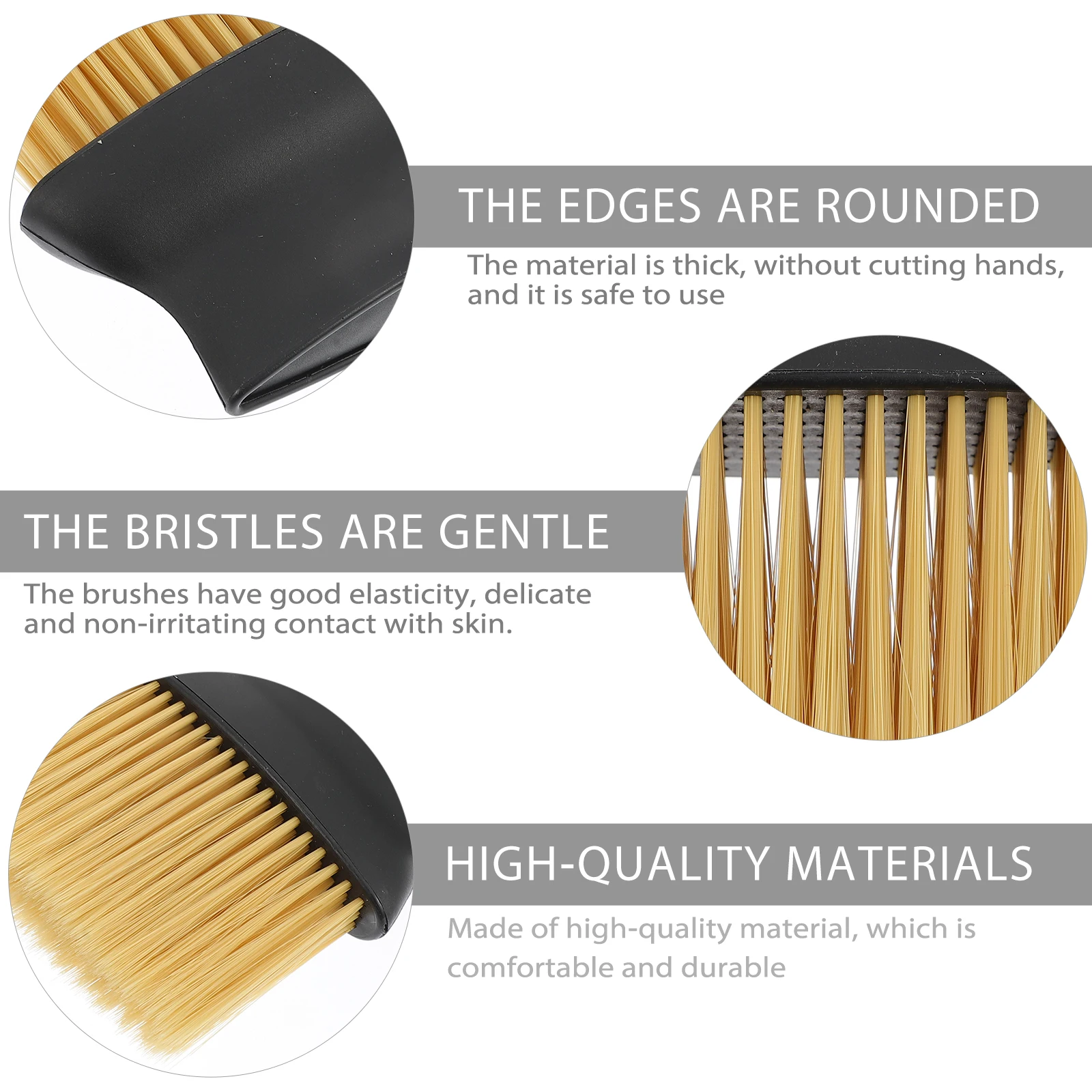 

2pcs Professional Hairdressing Brush High-Density Bristles Neck Keyboard Cleaning Tool Lightweight Skin-Friendly Salon Home Use
