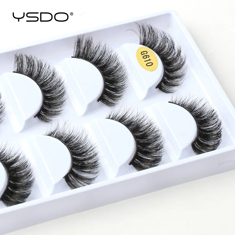 YSDO – faux-cils en vison 3D au Volume spectaculaire, 3/5 paires, naturels, pelucheux