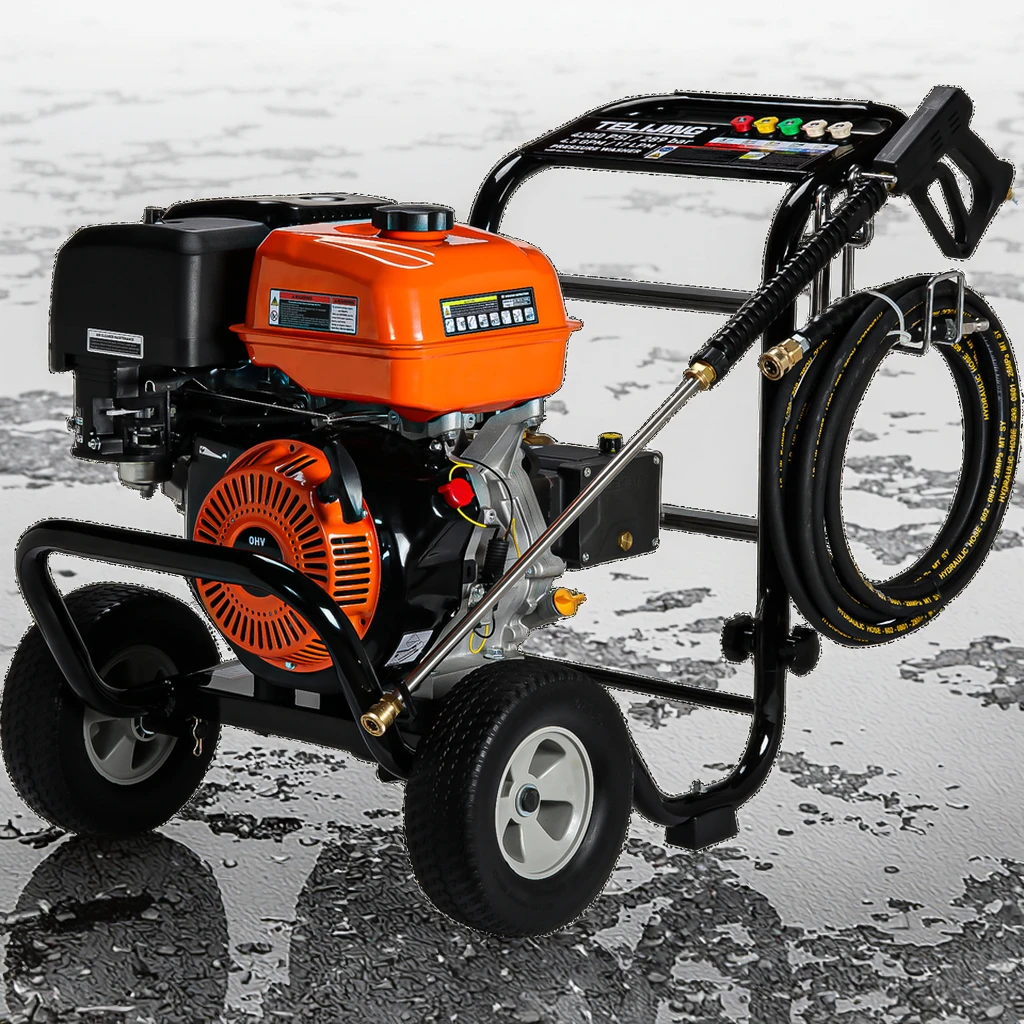 Petrol High Pressure Washer 4000PSI/275bar 420cc 4 Nozzles Cold Water Cleaning Non-Toxic Rust/Corrosion Inhibitor for Use