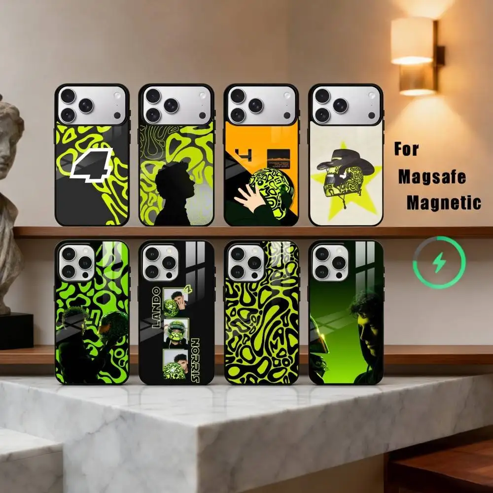 

R-Racing D-Driver L-Lando N-Norris Phone Case For iPhone17,16,15,14,13,12,11 Plus,Pro Max Magnetic For Magsafe Wireless Charging