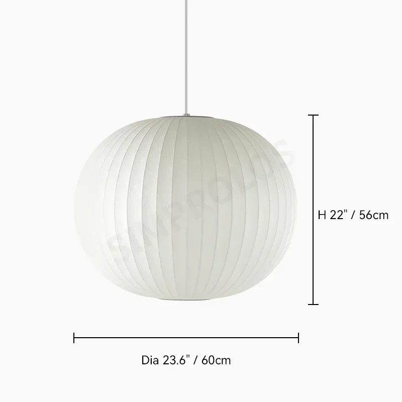 Zijden stoffen LED-hanglamp Denemarken Designer Minimalistische hanglamp voor woonkamer Hotel Restaurant Nordic Home Decor
