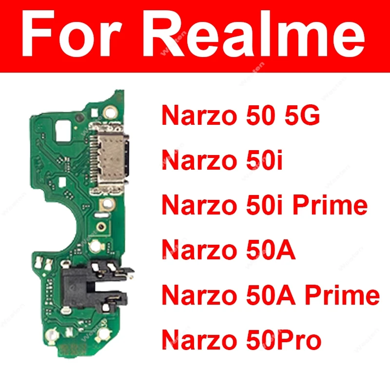 

USB Charger Baord For Realme Narzo 50 50i 50A Pro Prime 4G 5G USB Charging Dock Board Flex Cable USB Connector Port Repair