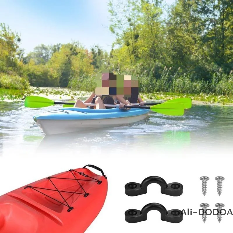 10 個カヤックパッドアイキット 20 個ネジアクセサリーナイロンバンジーデッキループカヤック交換部品カヌーリギング用