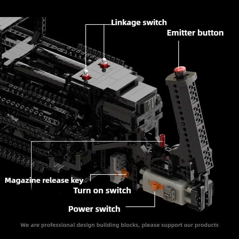 1800 قطعة لعبة جاتلينج التقنية بناء كتلة بندقية الجمعية يمكن إطلاق النار التكنولوجيا سلاح الإطلاق المستمر هدية لصبي الكبار #3