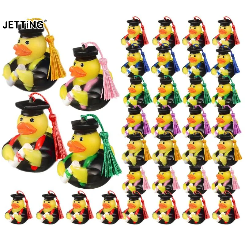 2Pcs Graduation Doctoral Duck Top Hat Duck Car Ornaments Party Decorations Birthday Gifts Ornaments