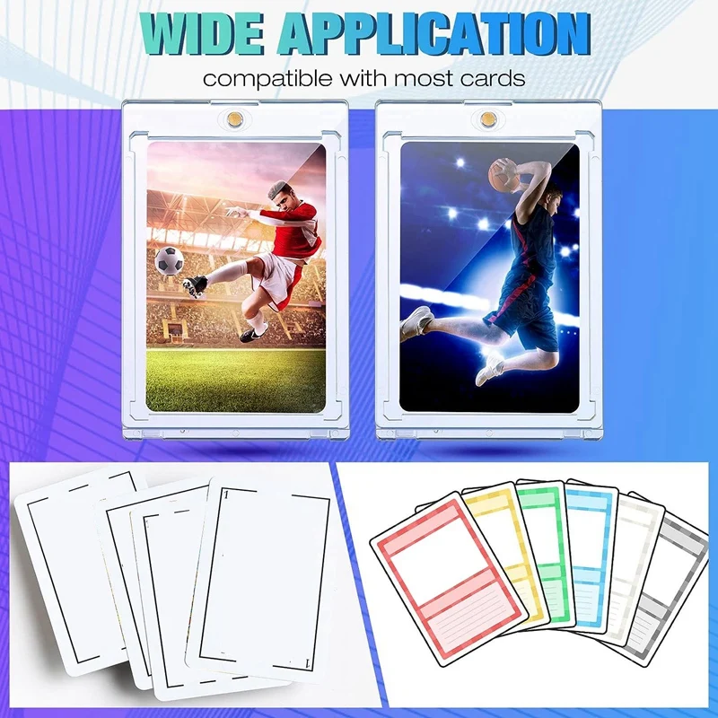 20 Pcs 180 PT Magnetic Card Holder Clear Magnetic Card Holder Kit Protectors For Trading Cards Sports Baseball Cards