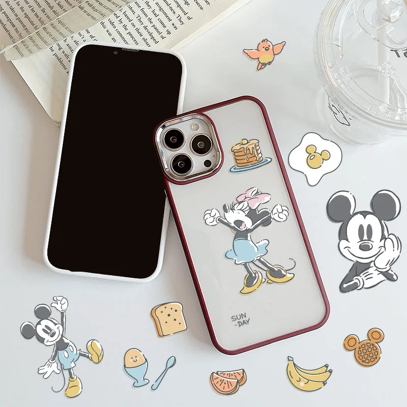 Miniso 8 كارتون صباح الخير ميكي كولاج حقيبة جيتار مقاومة للماء ملصقات DIY ملصقات أصلية معتمدة من ديزني