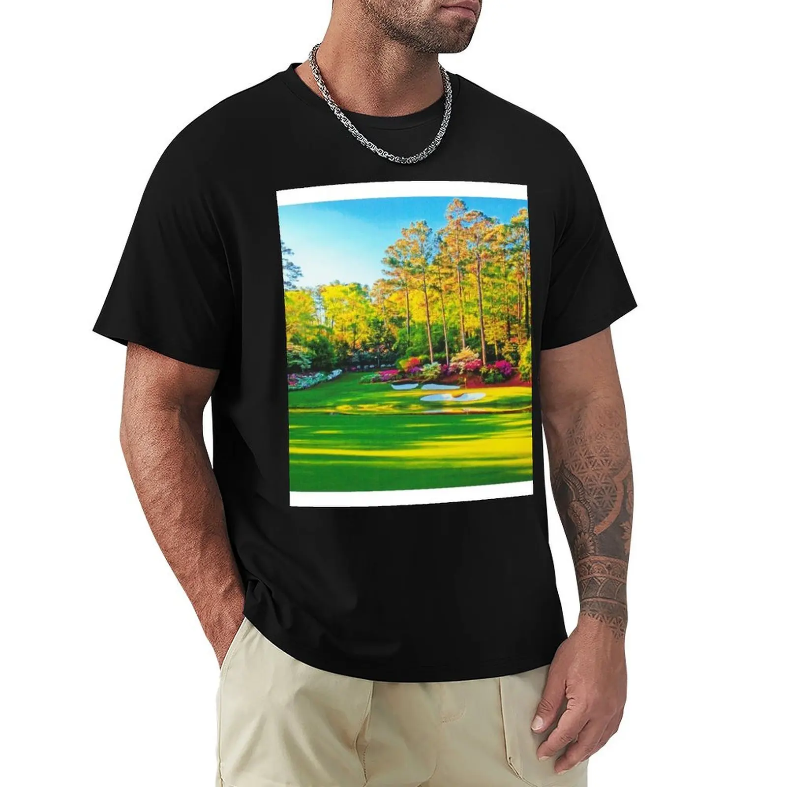

Hole 13 at Augusta National Golf Course T-Shirt Street Fashion Casual Tee Shirt