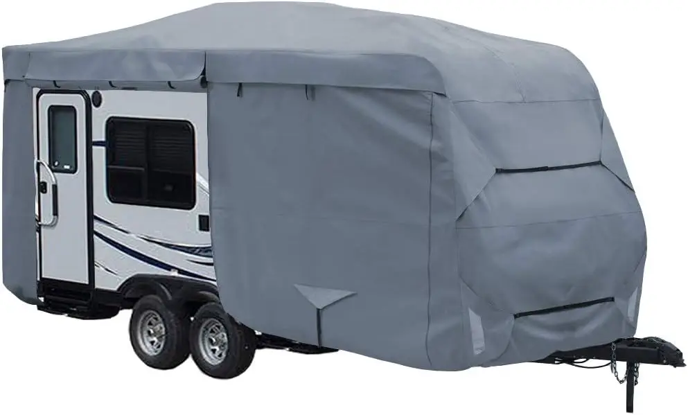 

Travel Trailer Cover 5 Layers fits 19' - 21' with Reinforced Windproof Side-Straps Anti-UV Water-resistance H