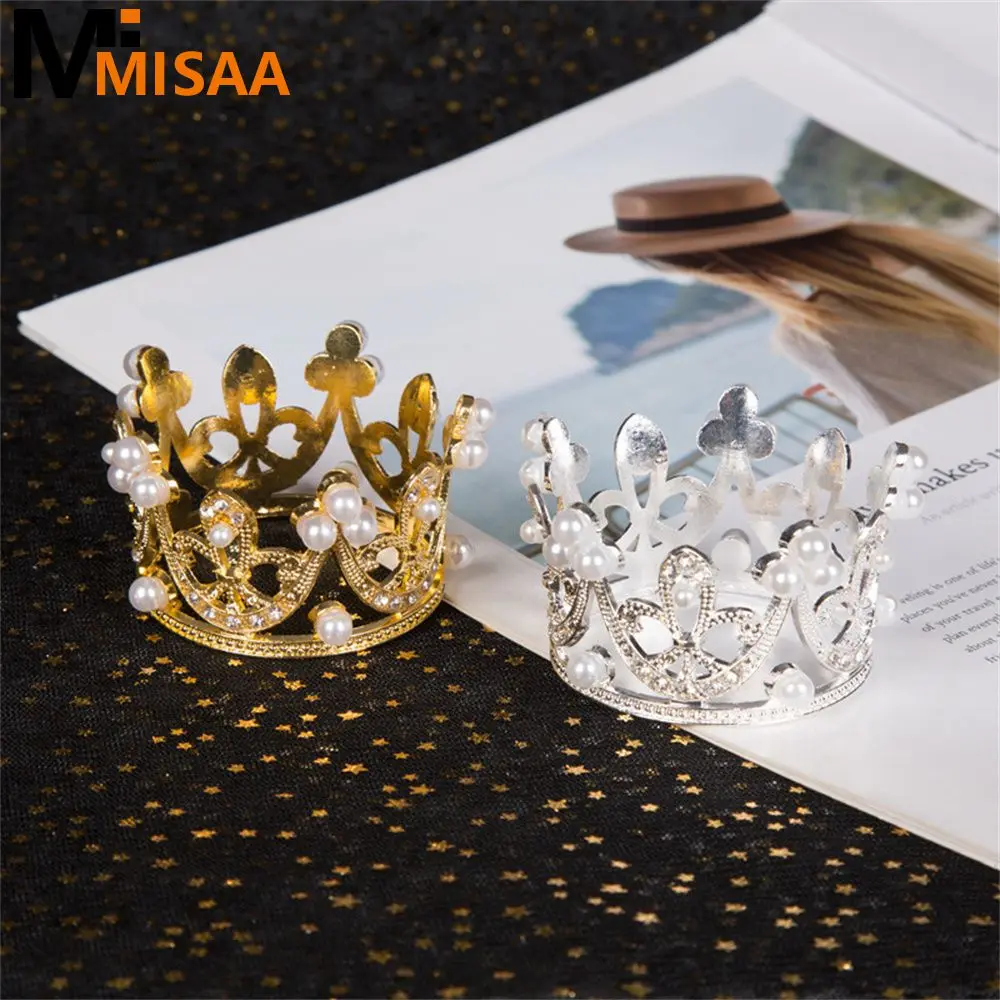 Children's Cake Crown Exquisite High Quality Party Decorations Elegant Small Happy Creative Wedding Decoration Cake Crown Mini