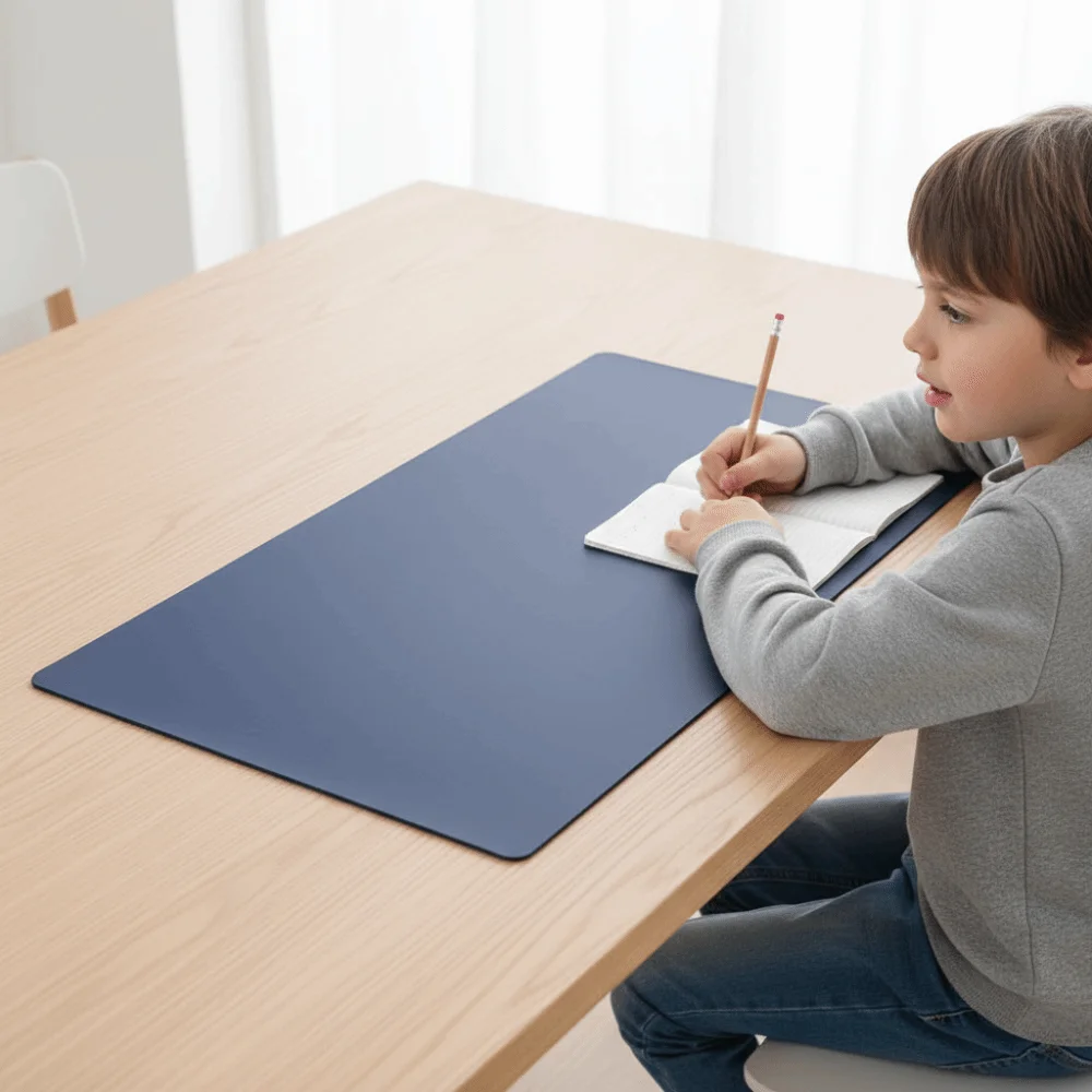 Mouse Pad Leather Writing Pad Waterproof Large Table Protector Cork Minimalist Keyboard Mat Study