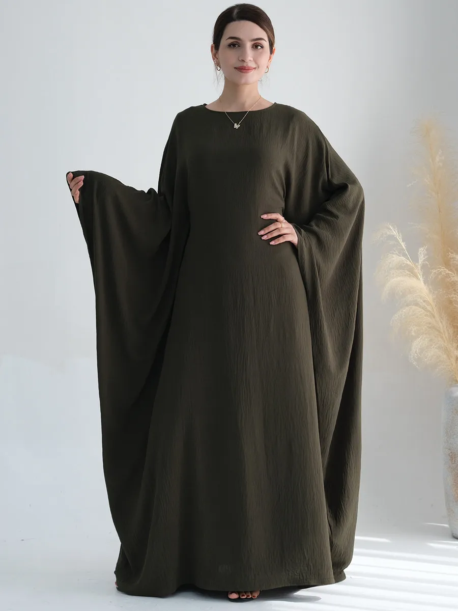 Abaya musulmana de Dubái para mujer, vestido Hijab de lujo liso y modesto, bata de Ramadán, caftán para mujer, vestidos largos de noche, ropa islámica jalabiya