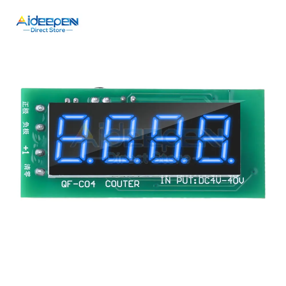 DC 4-40V Counter Module High Quality 0.56 inch 4 Digit Digital Display with Memory Function 0-9999 Counter Module