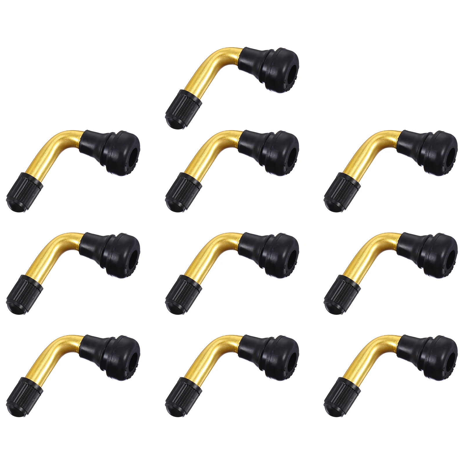 

10pcs Electric Vehicle Valve Nozzle Tire Air Stem Adapter Angle Valves for Tires Durable Rubber Easy Operation Motorbike Car