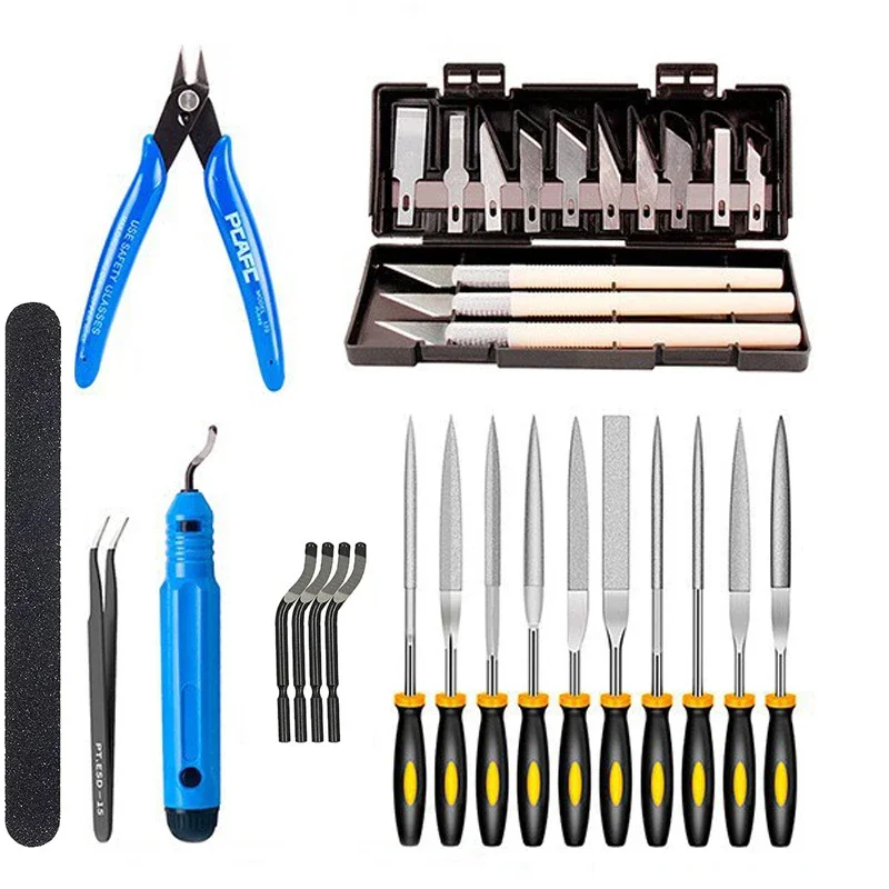 32PCS 3D Printer Tool Kit Spatula Deburring Scraper Finishing Tools for PLA ABS Removal Print Surface Bed Maintenance