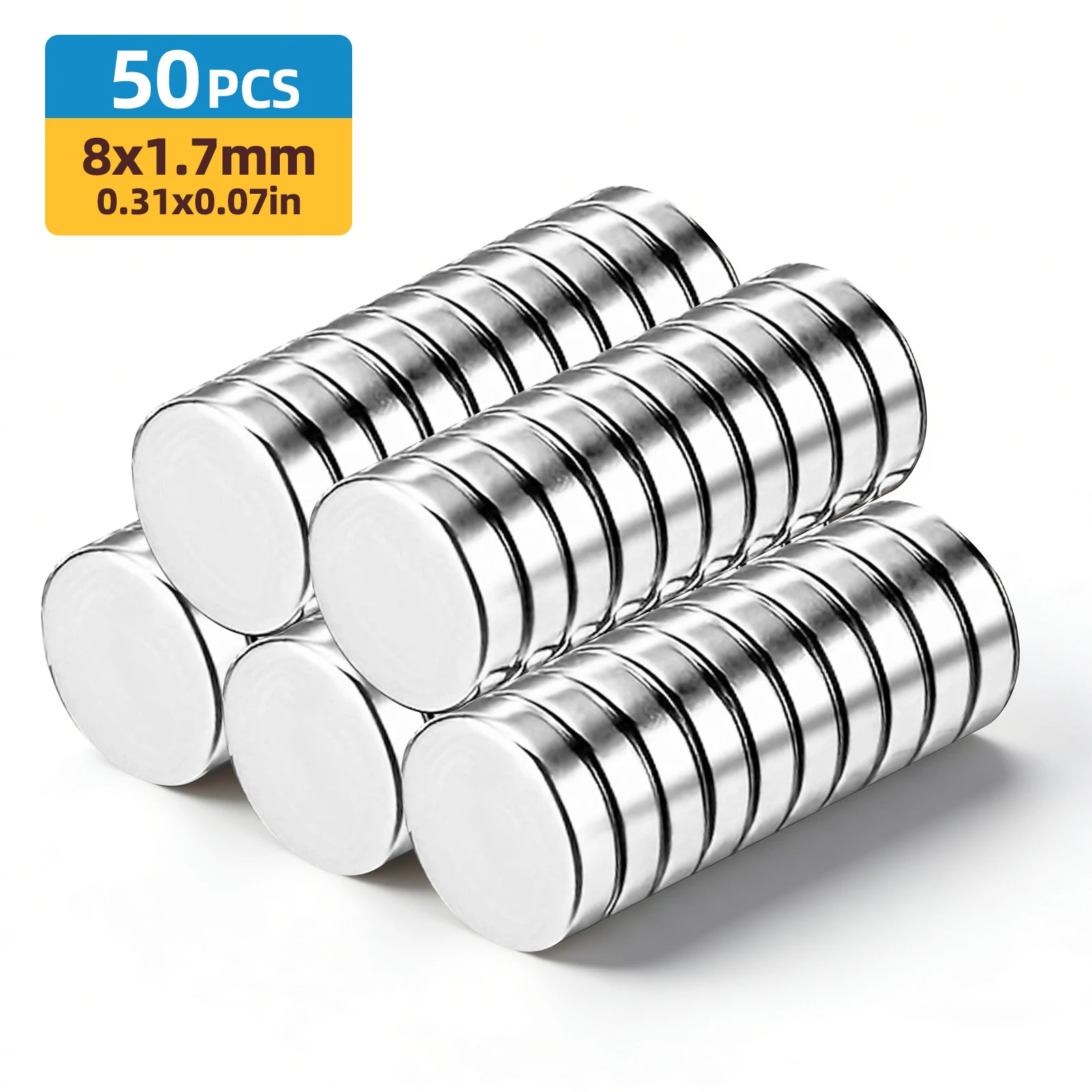 5x2 6x2 8x2 10x2 10x3 12x3 15x2 Verschillende hoeveelheden koelkastmagneten rond, veel gebruikt voor gereedschapsopslag, kantoren