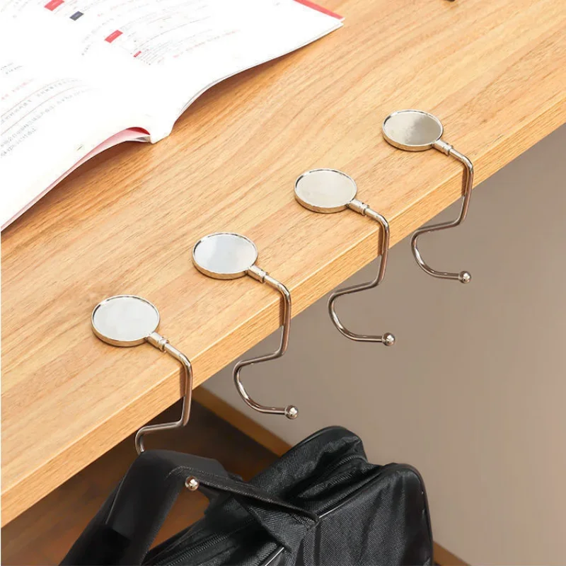 Portable Folding Bag Hook Hanger Purse Handbag Holders Foldable Table Hook Women Handbag Organizer Office Desk Side Hook