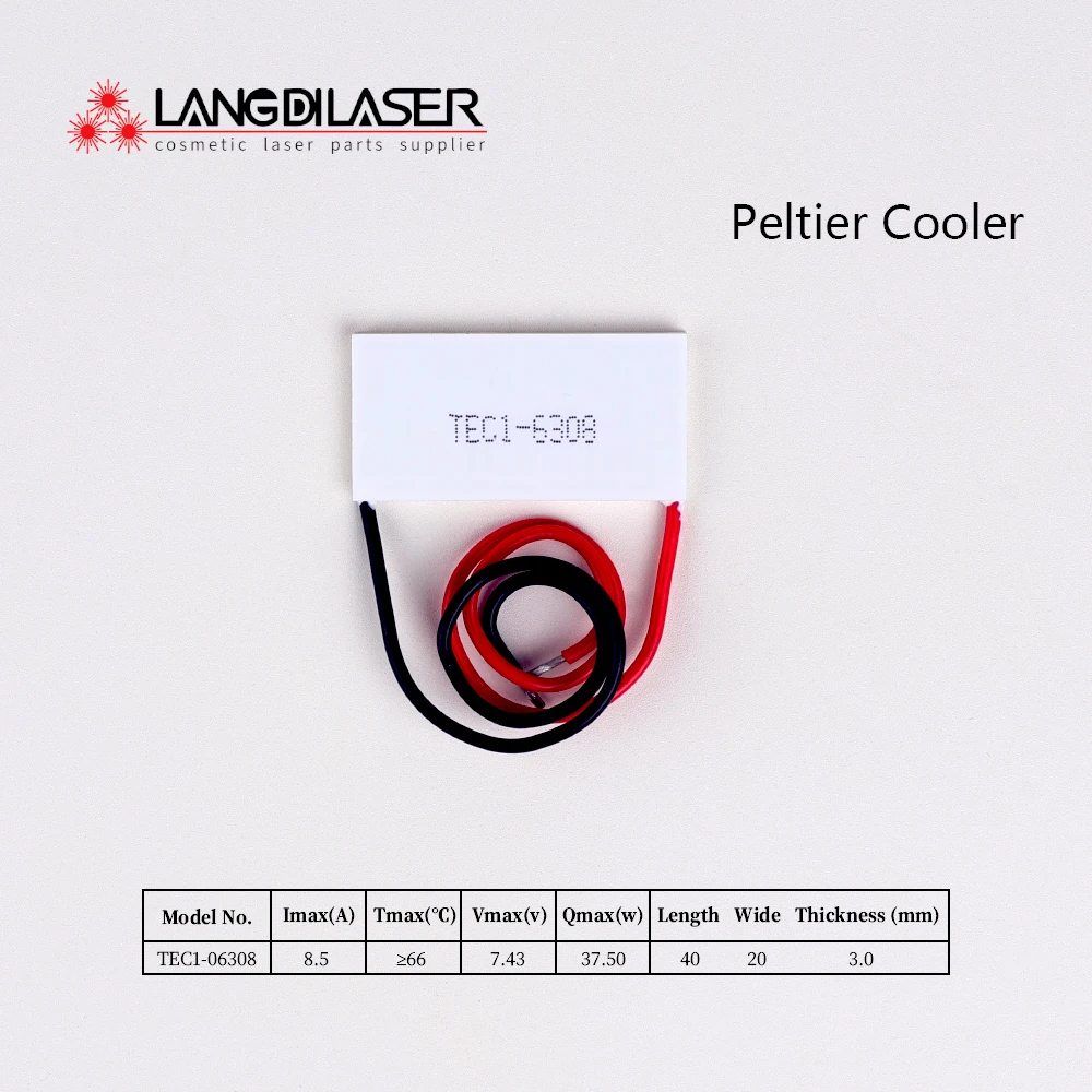 Cooling Peltier Model : TEC1-6308 & SY-xxxxxx For IPL Laser Cosmetical  Machine Handpiece / Size 40*20*3.0mm
