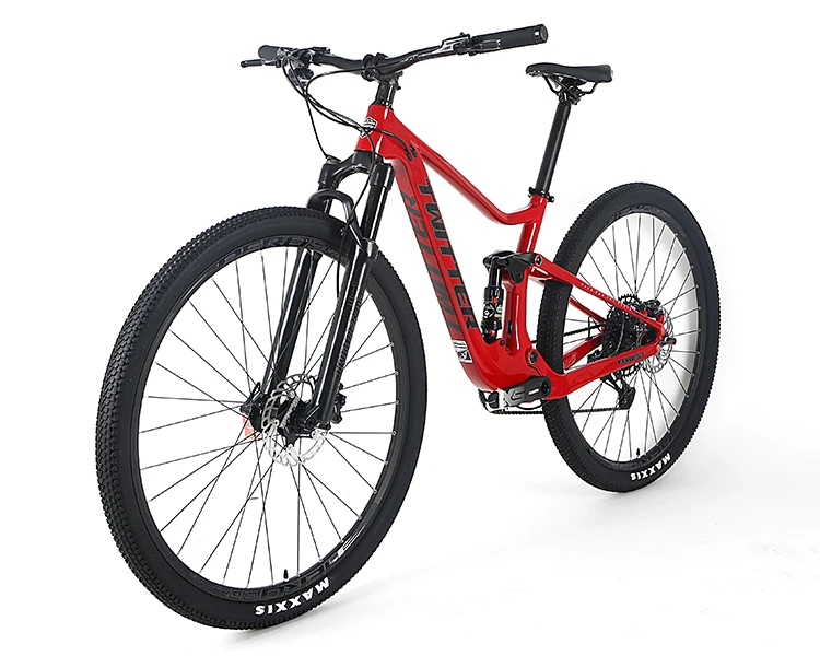 27.5/29Inches Hydraulic brake Soft tail carbon fiber Mountain bike 12Speed Full suspension Dual shock absorption FreerideBicycle