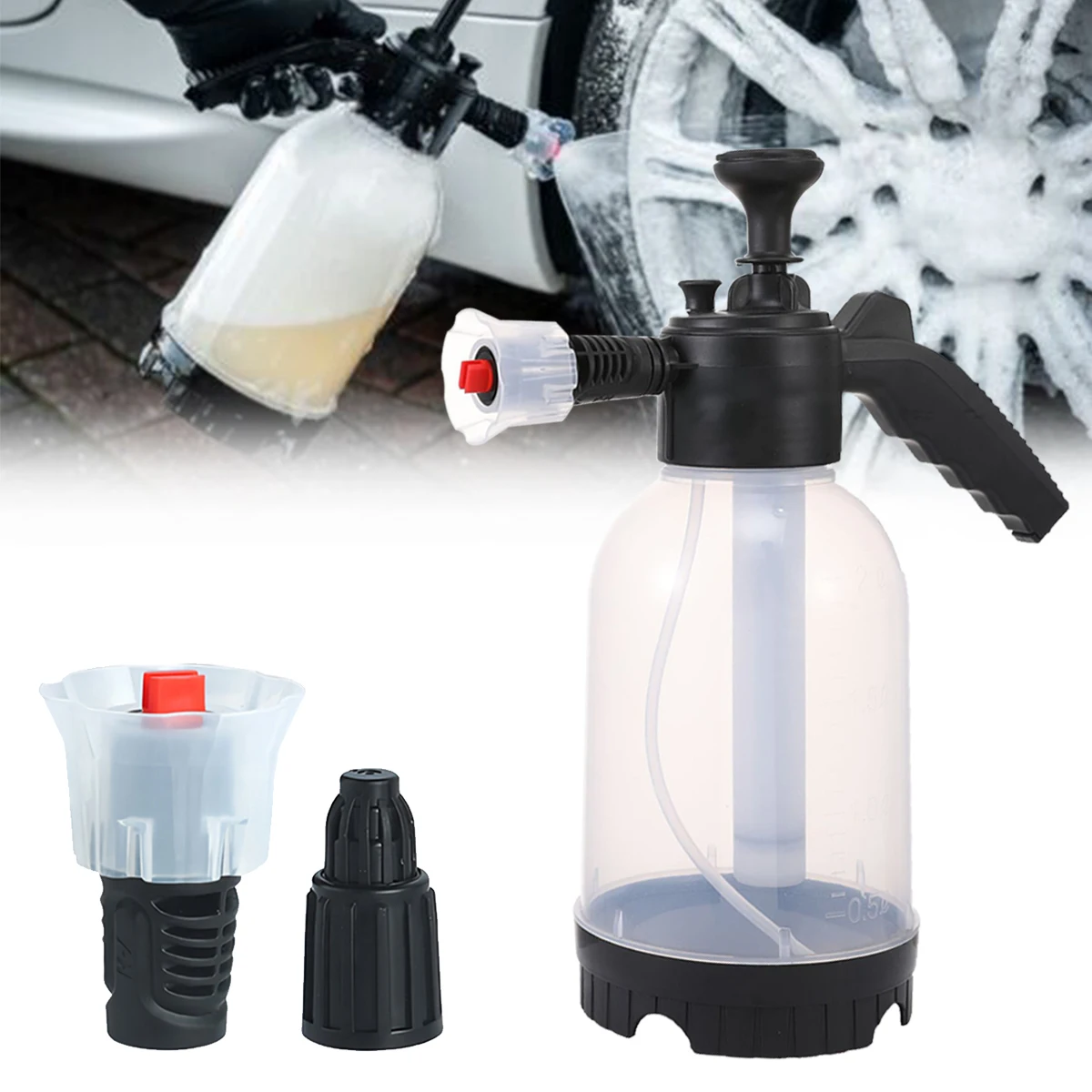 1 Pcs Car Wash Foam Spray Can Wash Car Wash Liquid Special Tool Increased Air Pressure Household High Pressure Water Gun Nozzle