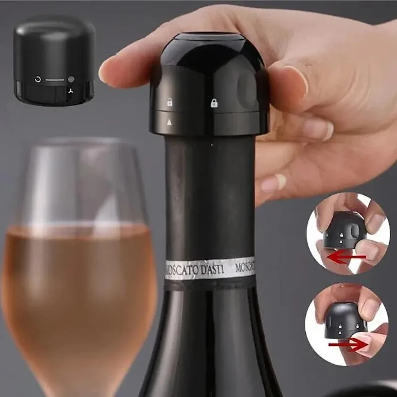 

1/2PCS Vacuum Wine Bottle Cap Stoppers Silicone Sealed Champagne Bottle Stopper Vacuum Retain Freshness Wine Plug Bar Tools