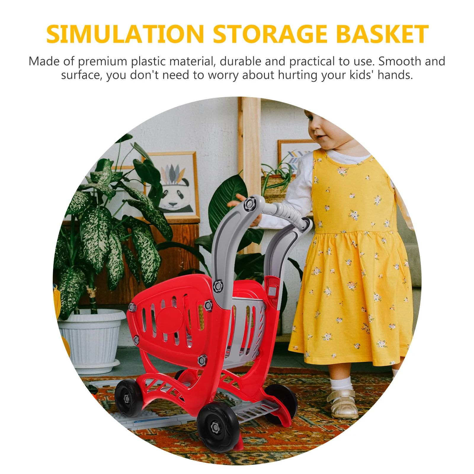 محاكاة عربة التسوق التظاهر التعليمية المبكرة لعب الأدوار لعبة التعلم التفاعلية الممتعة لتنمية الطفل #4