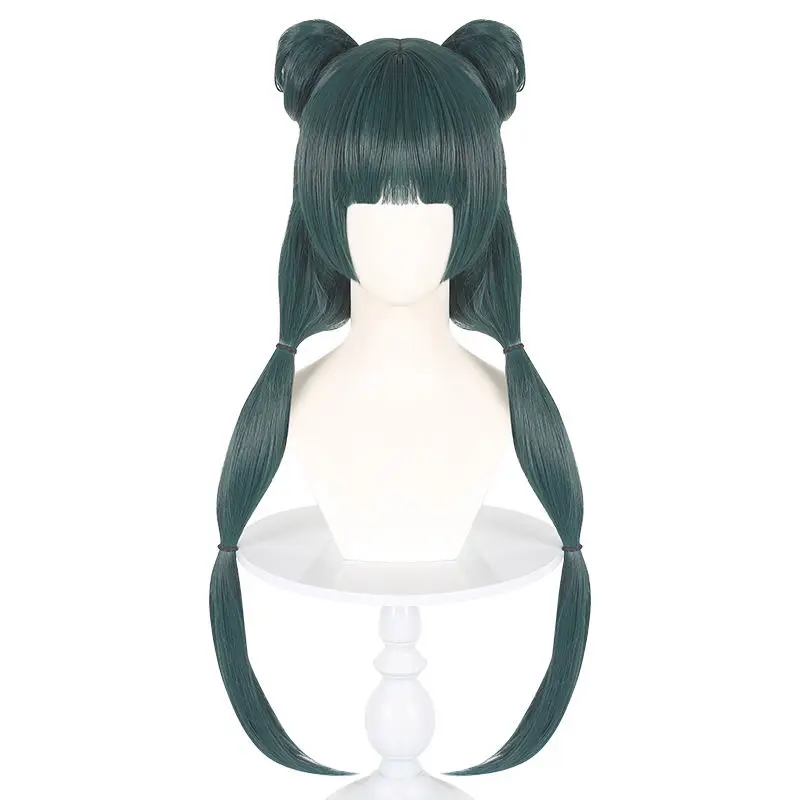 ‌ Parrucca cosplay del cuoio capelluto reale - Parrucchino con orecchie di gatto da serva, costume da personaggio anime, accessori per giochi di ruolo