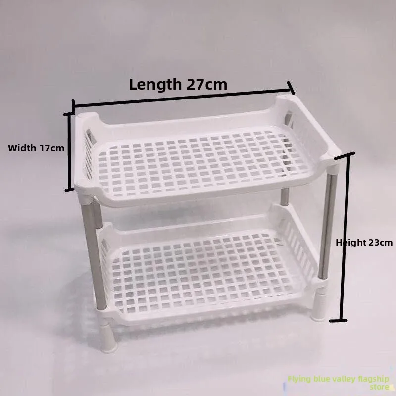 

Простой пластиковый многоуровневый настольный органайзер для кухни, компактный, для домашнего использования, многофункциональный, для хранения косметики