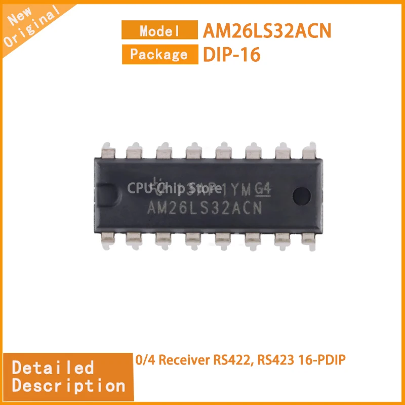 10Pcs/Lot  New Original  AM26LS32ACN AM26LS32  0/4 Receiver RS422, RS423 16-PDIP