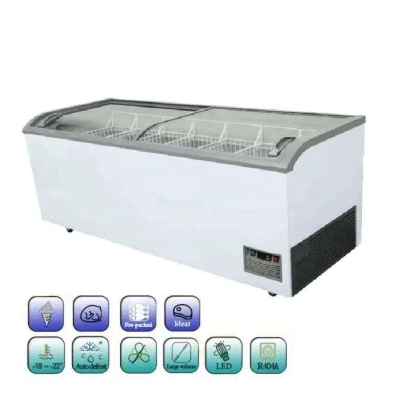 

Arc Island Freezer Commercial Supermarket Refrigerator Horizontal Display Freezer