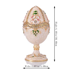 QIFU New Arrive Easter Faberge Egg Style Trinket Box Pure and Romantic for Wedding Decoration