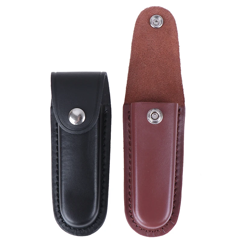Folding knife sheath holster cowhide leather knife sheath scabbard