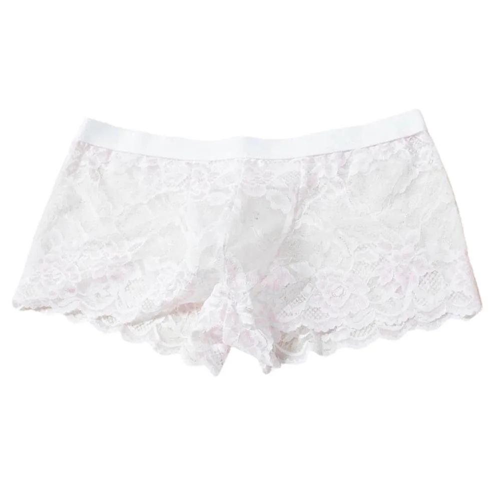 Men Jacquard Lace Underpants Translucent Calcinha Boxer Shorts Gay Sissy Underwear For Man Exotic Lingerie Soft Japanese Thongs